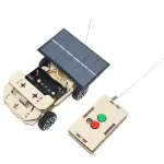 Kit robot solaire avec télécommande, comprenant un véhicule solaire et un contrôleur, idéal pour projets éducatifs en sciences et technologie.