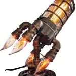 Pistolet à flamme vintage avec tubes en verre et composants métalliques, idéal pour décoration scientifique ou collection.