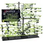 Jeu de circuit de billes lumineux en spirale, parfait pour expérimenter la gravité et la physique. Idéal pour les amateurs de science et de décoration éducative.