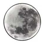 Image d'une lune réaliste utilisée comme objet de décoration scientifique, parfait pour les amateurs d'astronomie et de décoration intérieure thématique.