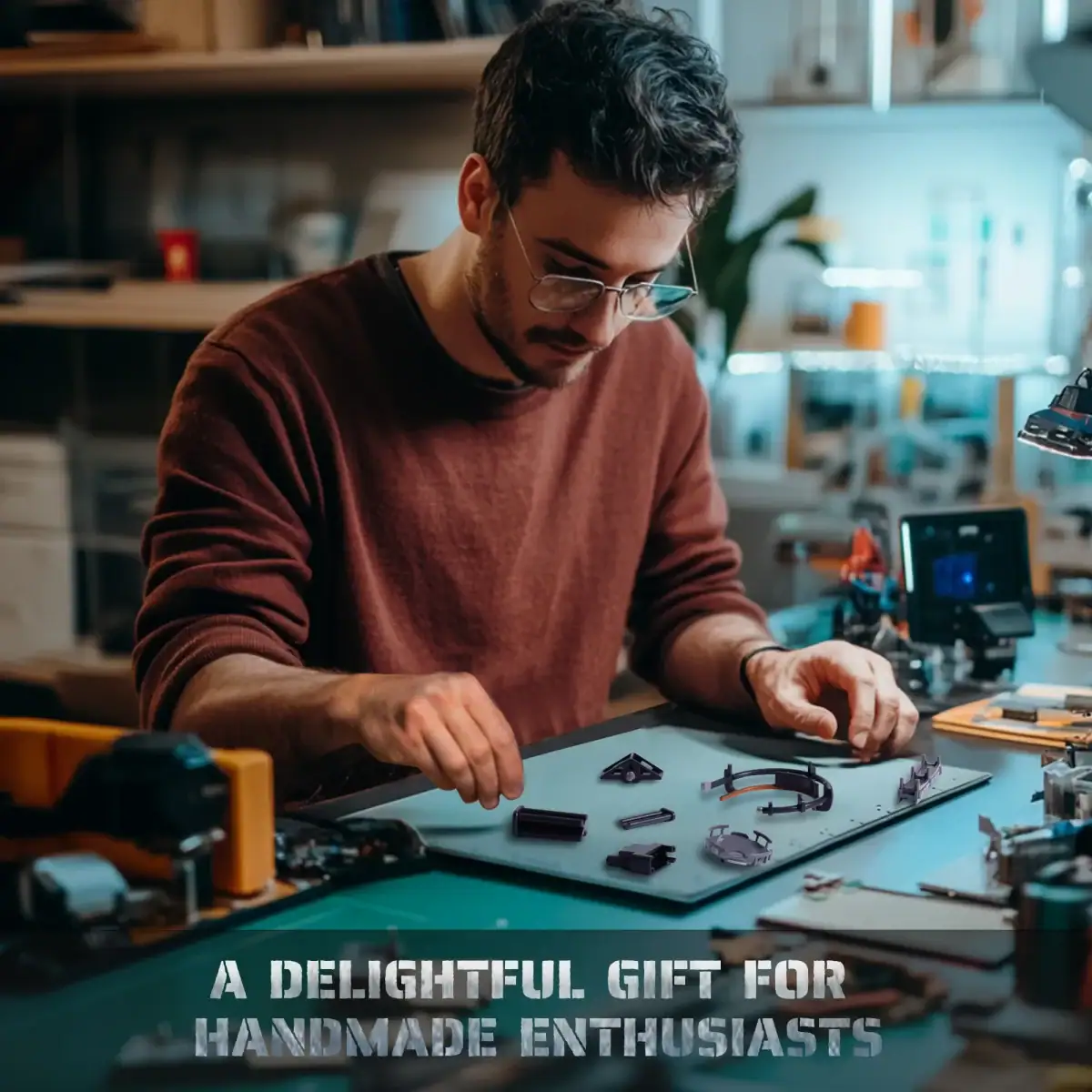 Panneau de montage scientifique avec accessoires pour passionnés.