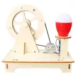 Dispositif scientifique éducatif avec moteur et lampe LED.