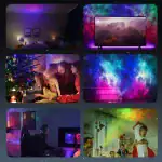 Éclairage LED d'ambiance coloré pour décoration de maison et fêtes, créant une atmosphère chaleureuse et festive dans chaque pièce.