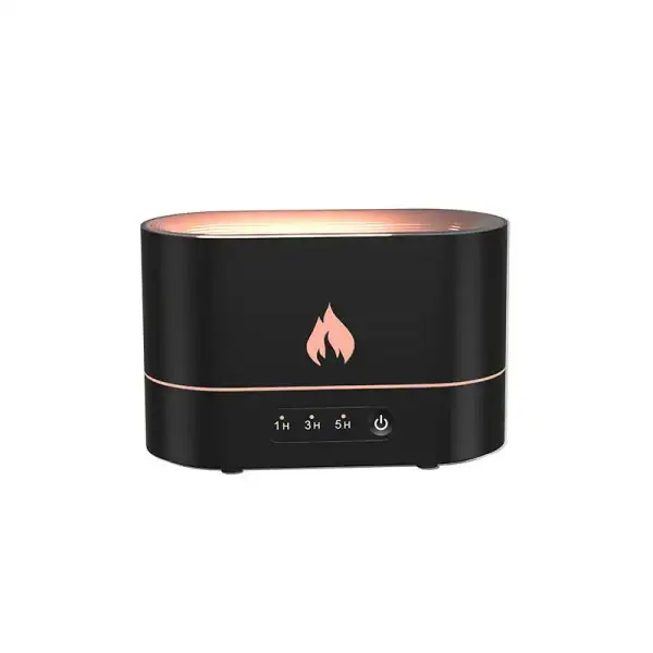 Porte-bougie décoratif en forme de flamme avec lumière LED chaleureuse, idéal pour créer une ambiance cosy et scientifique dans votre intérieur.