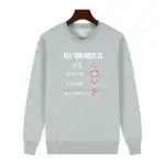 Sweat-shirt avec motifs mathématiques et amour.