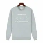 Veste gris clair avec motifs électriques et texte humoristique sur la compréhension des circuits électriques.