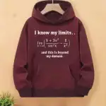 Vêtement à capuche avec formule mathématique sur le devant, parfait pour les amateurs de sciences et de mathématiques.