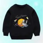 Enfant, sweat à capuche avec motif d'exploration spatiale, astronautes et planètes.