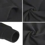 Tissu en polyester noir, doux et résistant, idéal pour la confection de vêtements, accessoires ou décoration intérieure. Facile à travailler, il offre une finition élégante et durable.