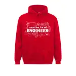 Vérifiez ce sweat à capuche rouge avec un motif d'ingénieur et des symboles scientifiques, parfait pour les passionnés d'ingénierie et de sciences.