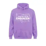 Veste à capuche violette pour ingénieurs avec motifs liés à la science et à l'ingénierie, idéale pour les amateurs de technologie et de design scientifique.