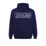 Hoodie bleu marine avec texte scientifique et formule humoristique "SArCaSm".