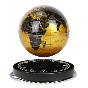 Globe terrestre avec boussole, objet de décoration scientifique pour bureau ou maison.
